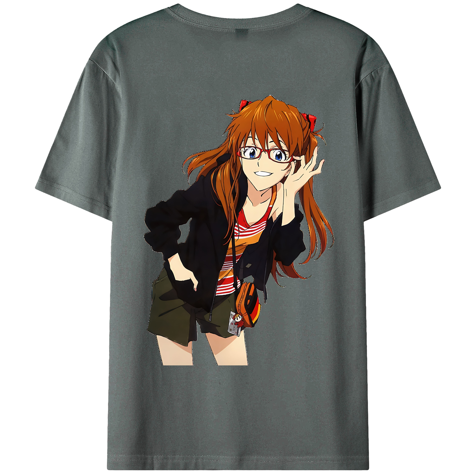 （画像用） EVA 新世紀エヴァンゲリオン 綿100％ メンズ半袖Tシャツ（バックプリント） 通気性
